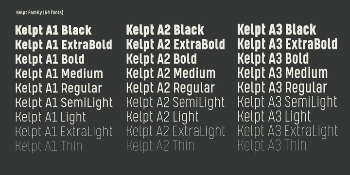 Example font Kelpt A2 #15